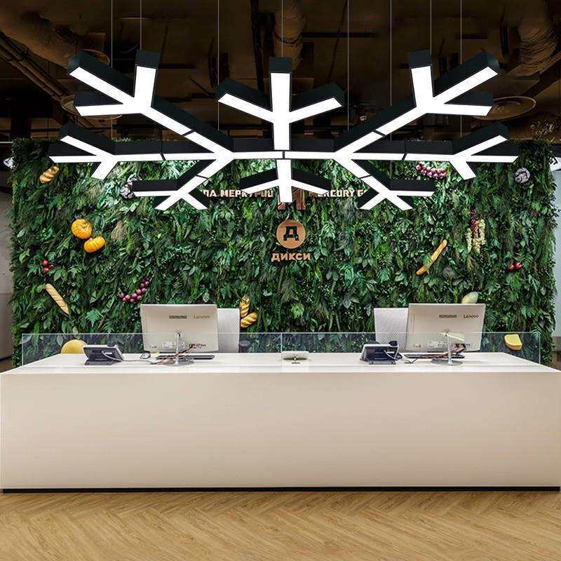 雪花组合造型超亮吊灯办公室健身房服装店铺商场工业风吊灯具