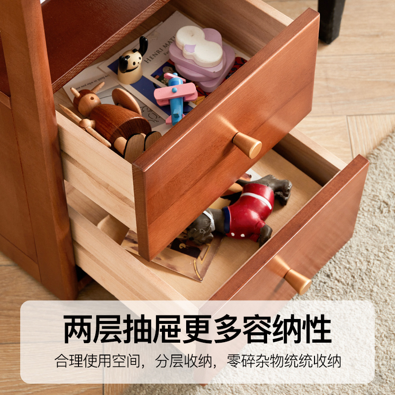 实木沙发边几侧边柜客厅可移动迷你小茶几小户型方角几卧室小方桌