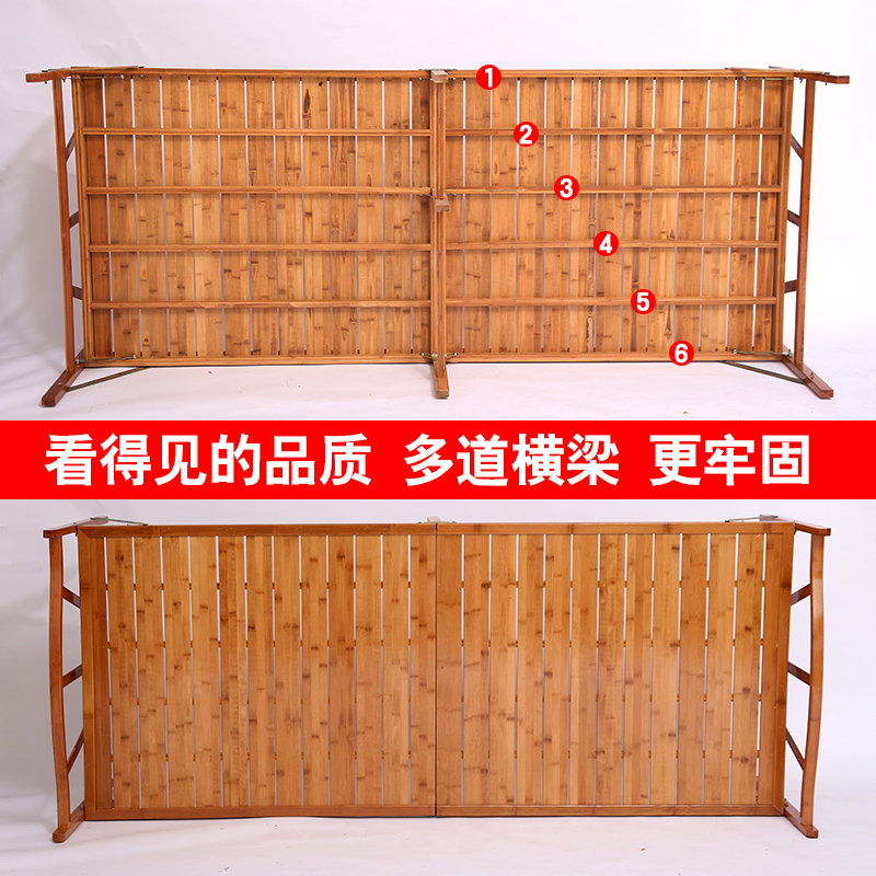 竹床折叠床家用单人双人办公室午休多功能0.8米1.2米简易午睡凉床