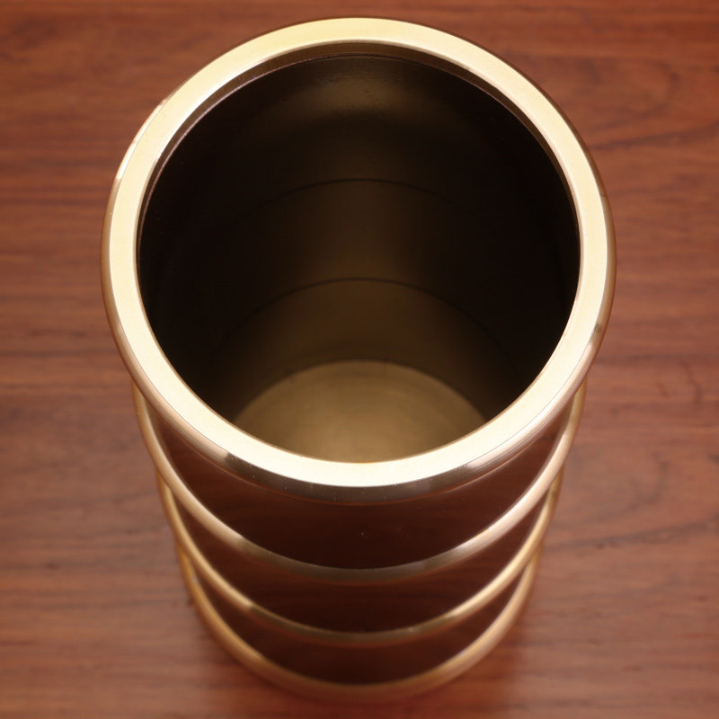 纯铜合金香筒装香桶竹节储香筒家用供奉放香筒竹签香筒大号佛用品