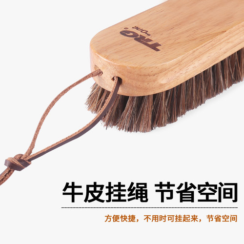 鞋刷马鬃毛鞋油刷专用鞋油刷子皮鞋软毛马毛刷打鞋油用木刷子