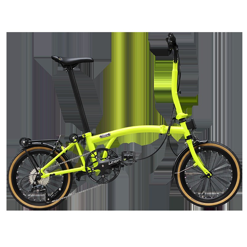 德国HITO三折叠自行车 litepro 超轻便携复古小布9变速自行车推行