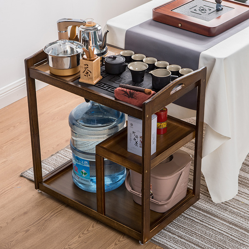 移动茶台茶桌简约家用茶车客厅烧水壶一体茶几阳台泡茶盘茶具套装