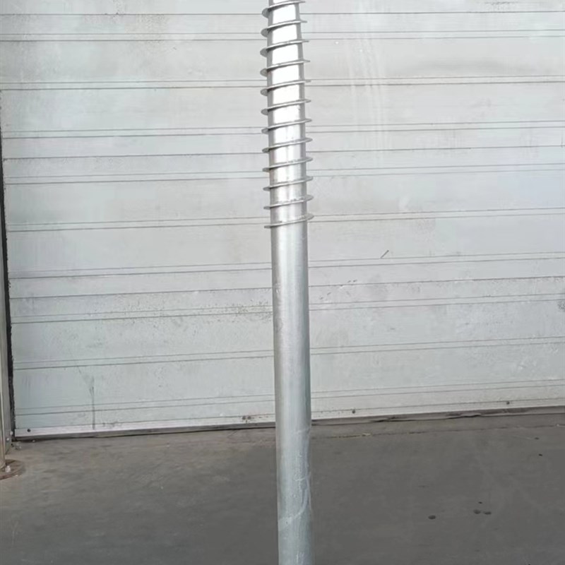 螺旋地桩光伏地桩预埋件法兰盘绞龙热镀锌地螺丝螺旋桩光伏桩地基