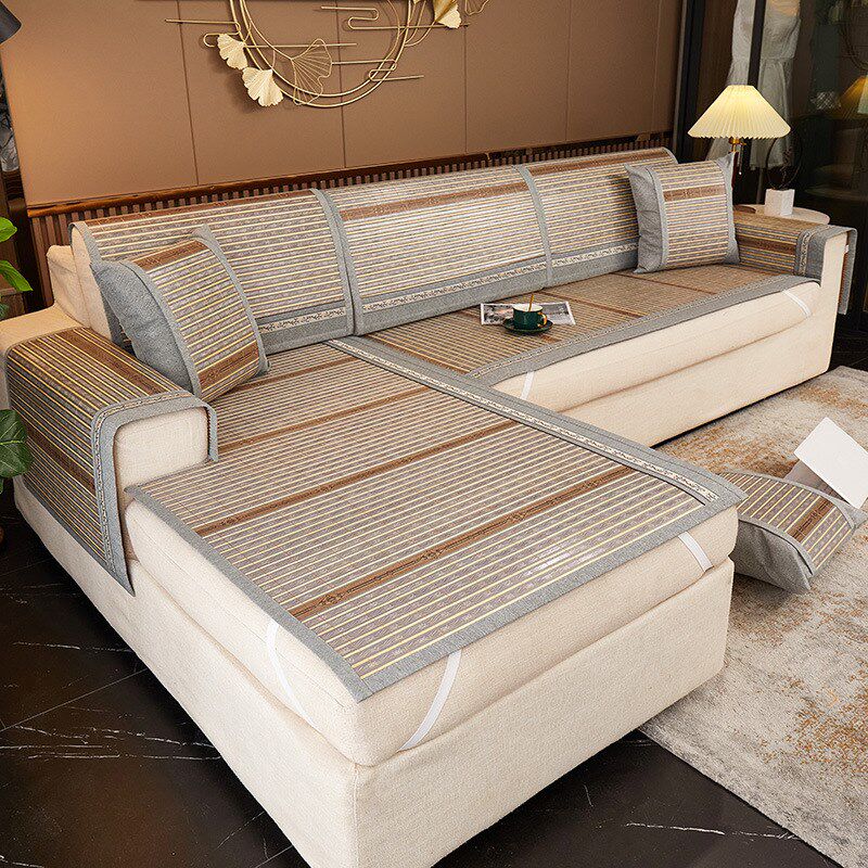 竹席沙发垫夏季夏天款凉垫实木皮沙发坐垫2024新款藤全盖布巾