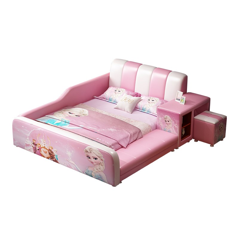 儿童床女孩床公主床少女梦幻城堡单人床带护栏榻榻米小孩床儿童房