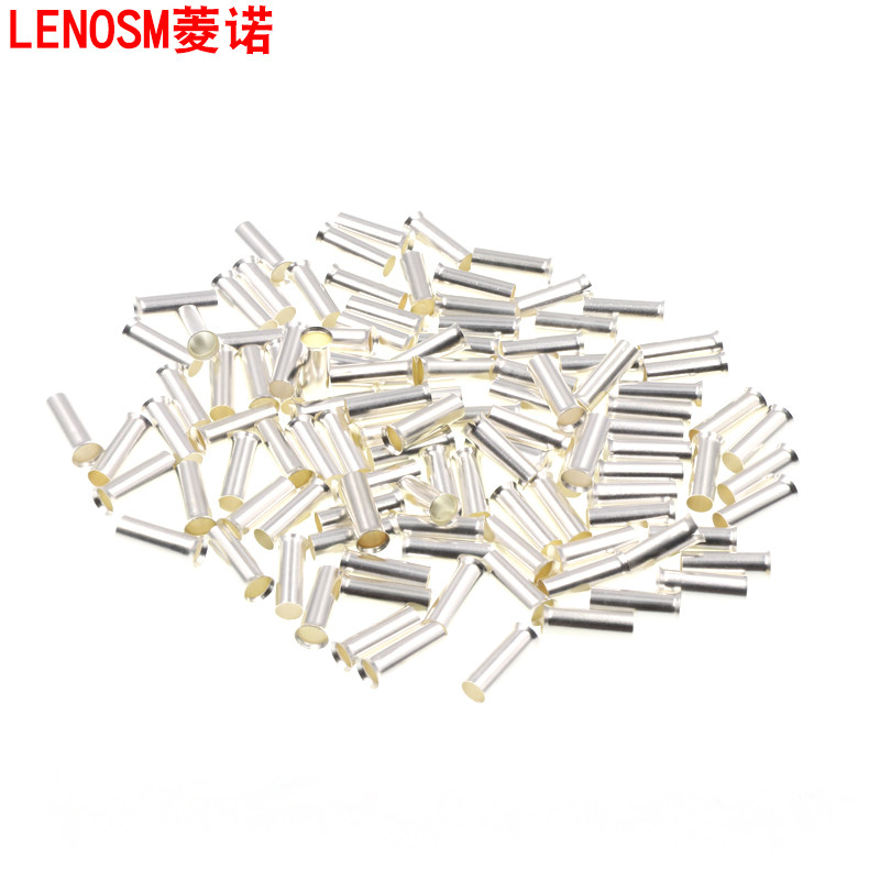 EN管形裸端头针形冷压接线端子 管式插针 黄铜裸铜管铜接头铜插针