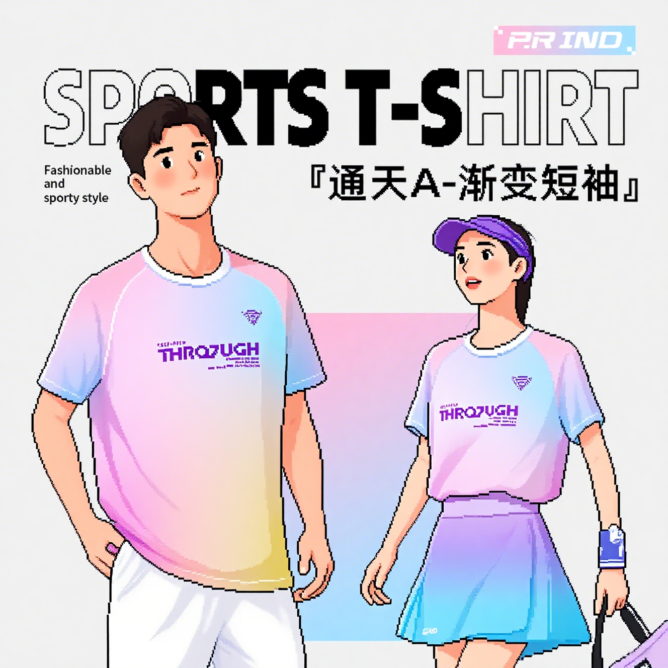 浦锐新款羽毛球服速干吸汗短袖