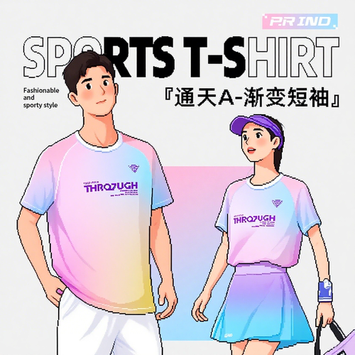 浦锐新款羽毛球服速干吸汗短袖