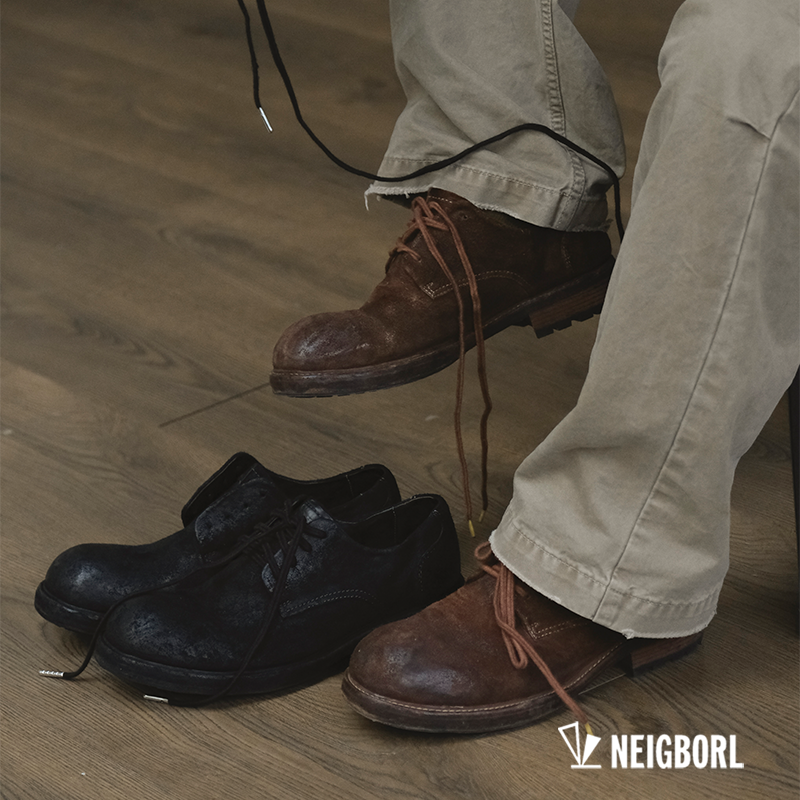 【胎噪】NEIGBORL钊叔制水洗马臀德比手工固特异复古德比皮鞋