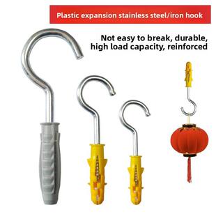 6MM不锈钢羊眼圈膨胀管自攻螺丝钉挂钩吊环铁钩子灯钩羊眼钉螺丝