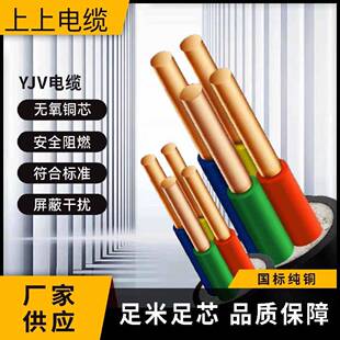 4平方6充电桩35电缆线10铠装 上上铜芯YJV2 5芯2.5 16三相线25