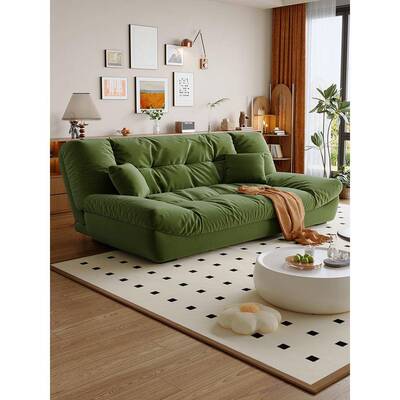 法式奶油风可折叠云朵沙发床小户型客厅直排云感绒布艺两用沙发