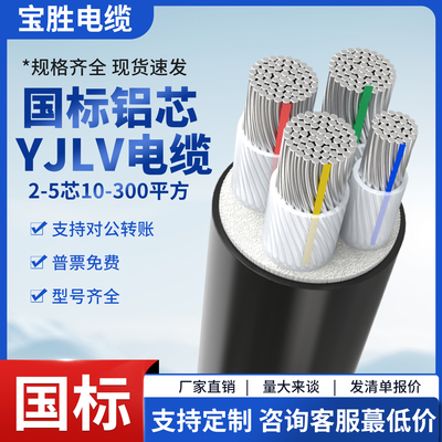 国标宝胜电力电缆YJLV铝芯YJLHV