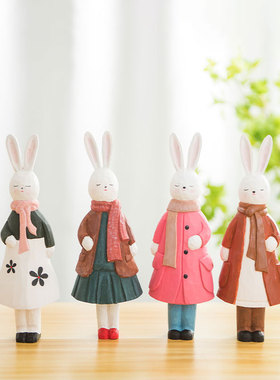 木质工艺品diy创意个性动物摆件家居客厅儿童房桌面摆设礼品批发