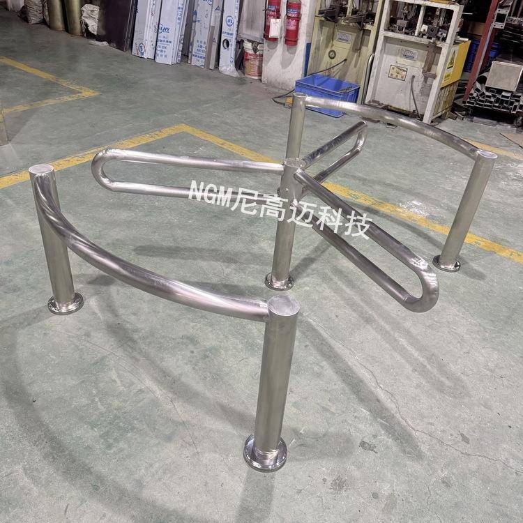 无法逆转的单向旋转出口门,半高手推单向门,景区公园排队旋转闸机