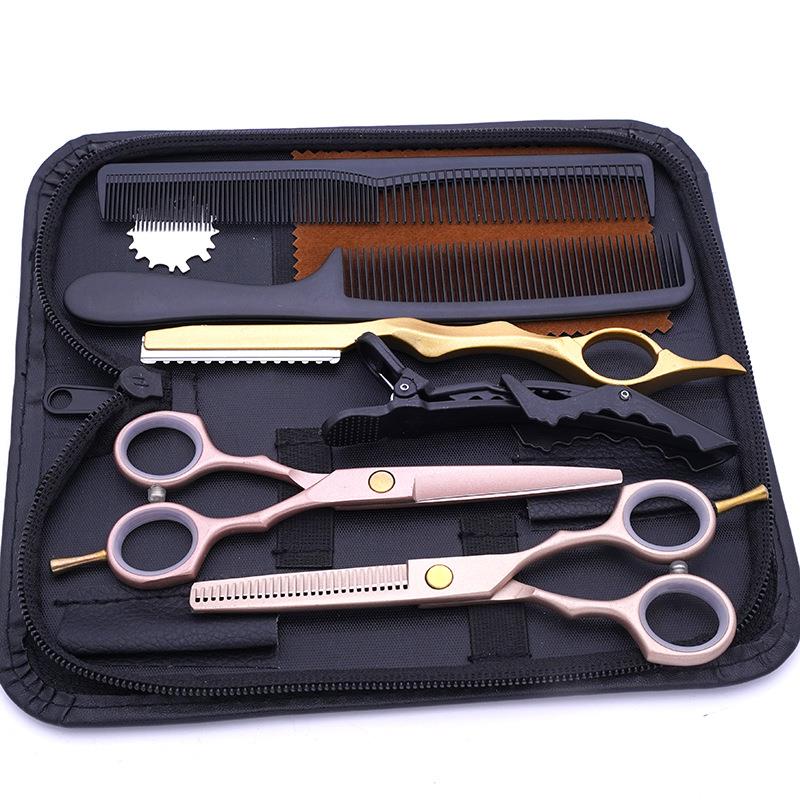 厂家直销6寸不锈钢理发剪刀美发剪专业发型师用平剪打薄刘海牙剪