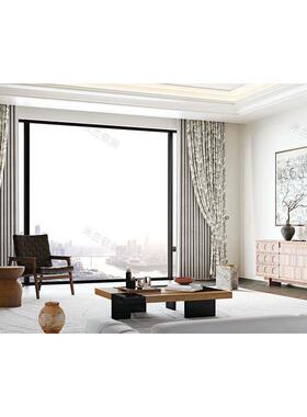 米兰窗帘2025春季新款布兰妮B4801系列羽锻绒轻法式覆古风