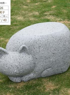 户外园林公园小区仿石动物座椅雕塑花园摆件装饰小品别墅庭院景观