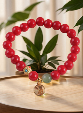 新款国风生肖蛇年本命年手链女百搭串珠纳福手串女朋友闺蜜小