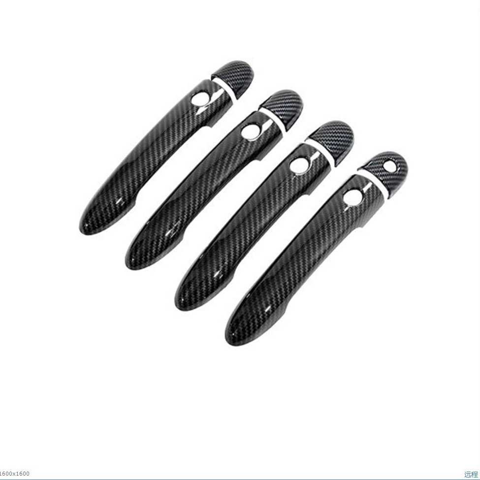 适用于05-12款雷诺Clio 3 III  Lutecia Euro拉手碳钎车门把手贴