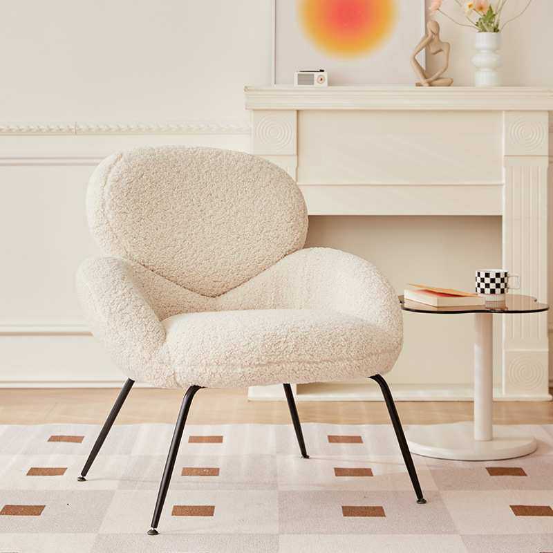 网红轻奢单人沙发椅简约家用客厅休闲椅奶油风设计师创意懒人椅子