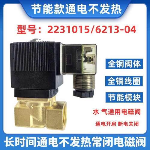 节能不发热电磁阀2231015水阀控制气阀4分1寸长时间通电220V 24V