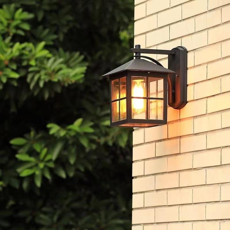 户外壁灯太阳能庭院灯中式感应室外防水别墅阳台工程酒店大门墙灯