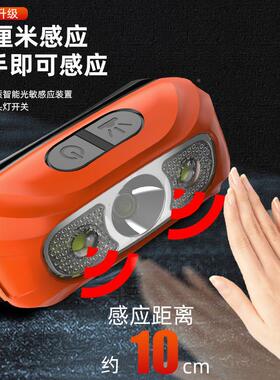 智感应头灯U能B充电超亮LED头S头戴式灯强光感应头灯-01便携式钓