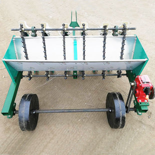 螺丝菜播种机6行宝塔菜种植机4行带滴灌带架子播种行距株距可调