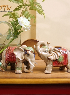 陶瓷大象摆件客厅电视柜招财镇宅风水摆件装饰品乔迁礼品