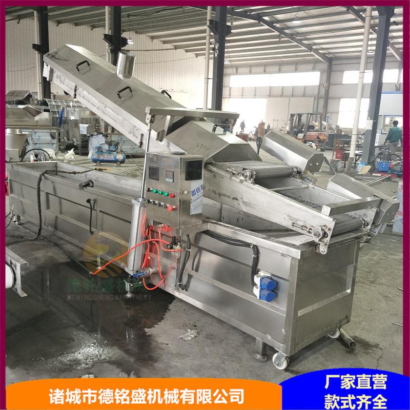 龙虾清洗油炸流水线 芝麻大馓子油炸机 带风冷线的长条麻花油炸机