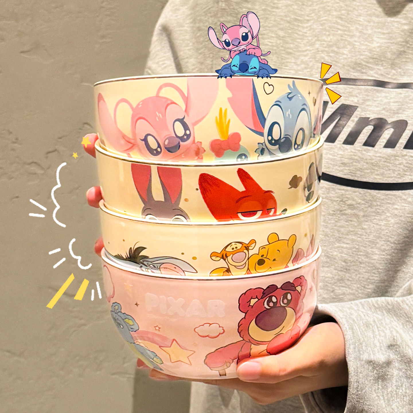 正版迪士尼面碗家用新款个人专用