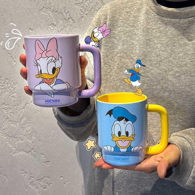 正版迪士尼陶瓷马克杯大容量卡通
