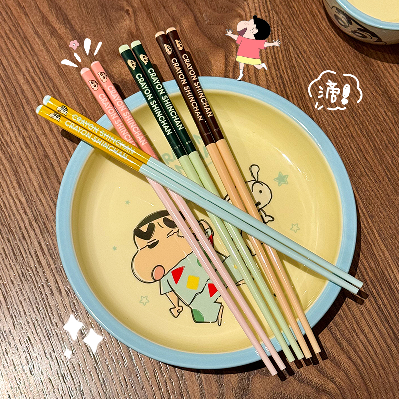 蜡笔小新联名陶瓷筷子家用新款
