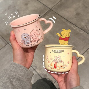 迪士尼马克杯家用情侣杯子咖啡杯可爱高颜值牛奶杯生日礼物 正版