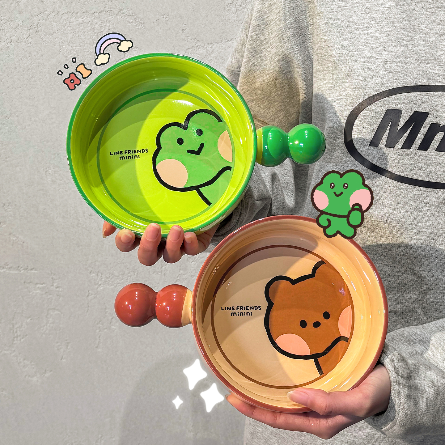 minini联名陶瓷手柄碗一人食餐具