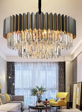 轻奢水晶314厅客吊后现代简用约餐厅灯卧室灯具个性大气LED家灯饰