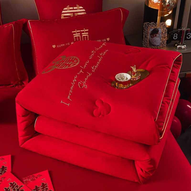 新款大红色结婚陪嫁夏凉被婚庆喜被双人被子四季通用冬被单人加厚,电子元器件市场,微处理器/微控制器/单片机,淘宝优惠券,粉丝福利购,淘宝优惠卷