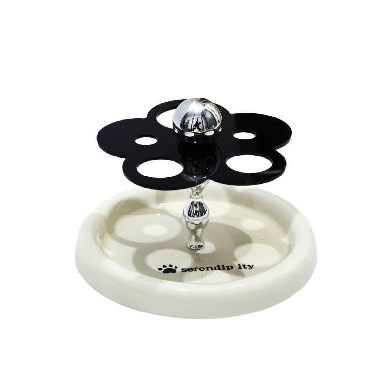 花朵牙刷置物架陶瓷卫生间洗漱台收纳架电动牙刷牙膏架子底座支架