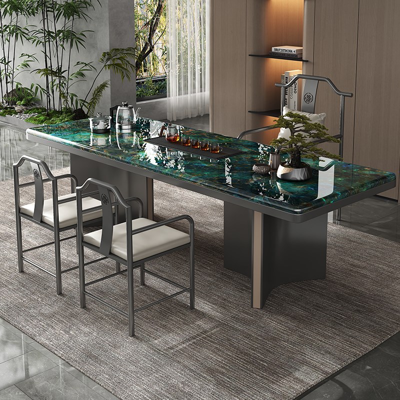 轻奢茶台烧水壶一体现代客厅茶桌家用办公室茶几桌高端奢石泡茶桌