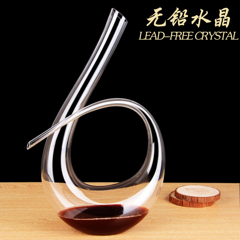 欧式红酒醒酒器个性奢华家用水晶玻璃竖琴葡萄酒醒酒壶分酒器酒具