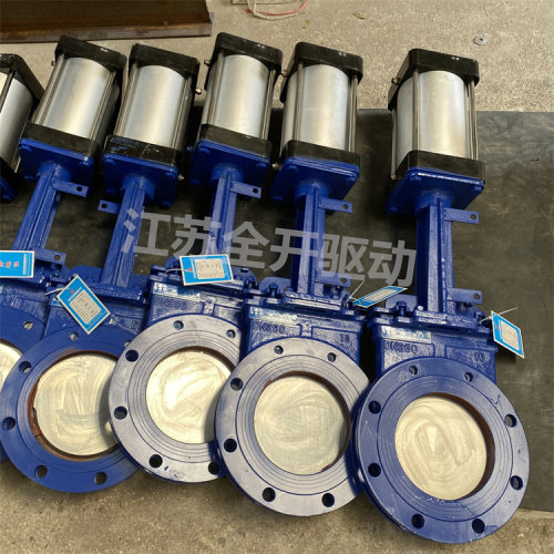 耐磨矿浆刀闸阀 PZ673H-10C DN600 气动煤渣闸阀 铸钢阀体