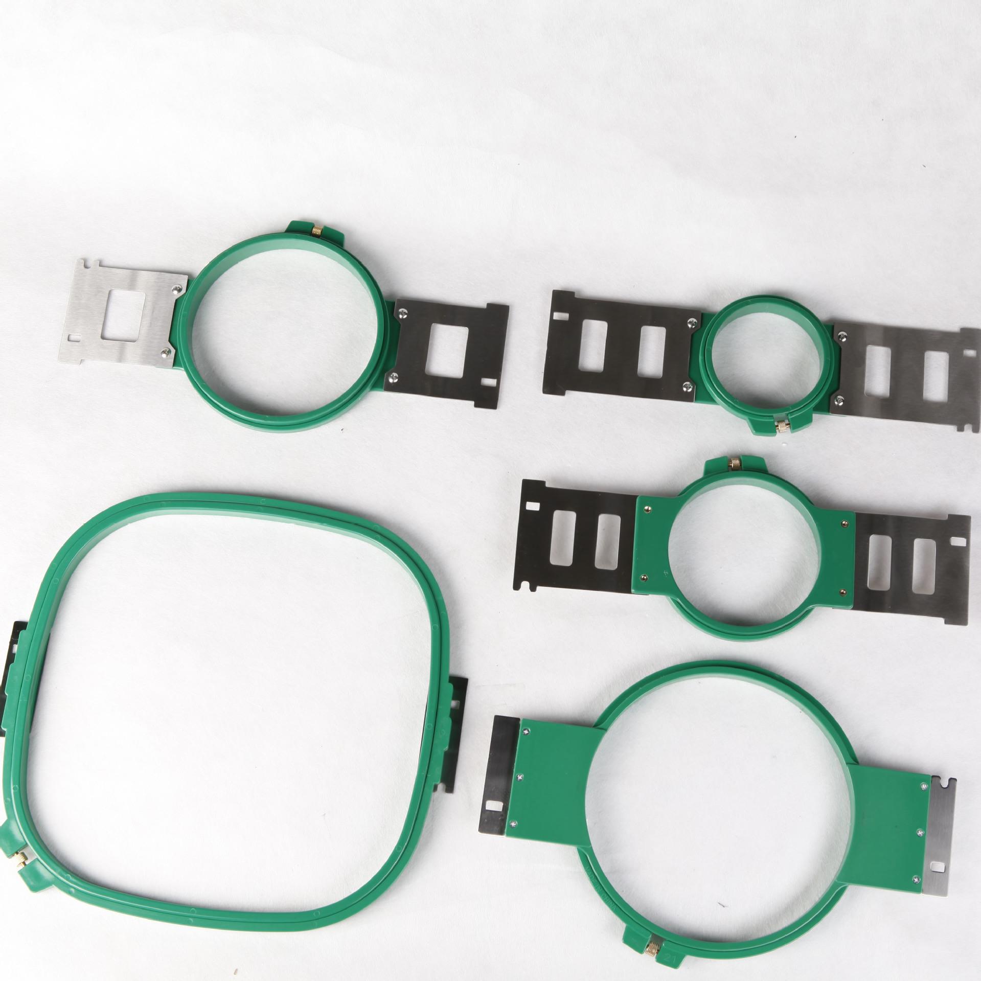 个性定制绣花机单头双头电脑刺绣机配件 马头机成衣绣花架5件套