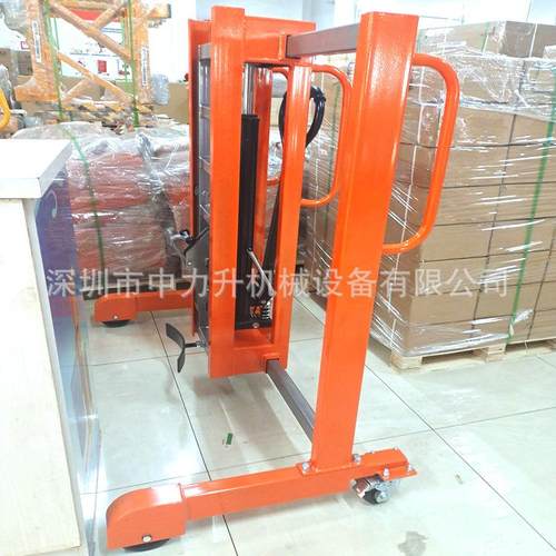 DT80油桶侧移搬运车圆桶堆高车左右移动卸货车脚踏升高车