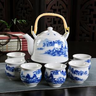 茶具套装 杯整套 家用陶瓷茶壶茶杯客厅现代简约6只装 大号杯子日式