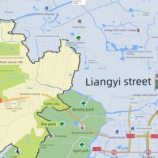 余杭区地图1.15m杭州市家用折叠高清办公室书房包邮装饰画墙贴