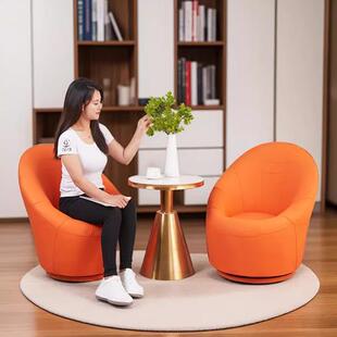 懒人沙发南瓜单人洽谈椅客厅卧室休闲个性阳台网红款旋转迷你沙发