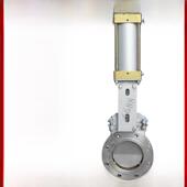 气动插入式 阀Pz673H对Dn200颗粒尘污水水泥浆不锈钢刀形闸板提升