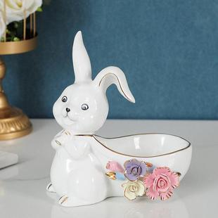 入口门鞋柜收纳饰品钥匙创意家居客厅陶瓷现代简单装饰收纳盒